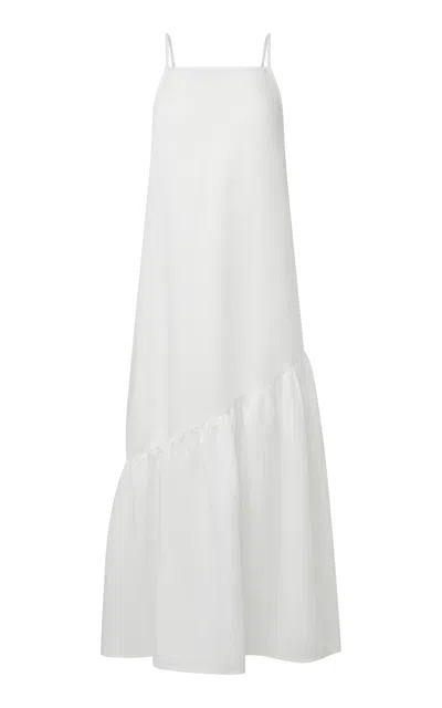 Onia Linen-blend Maxi Dress In White