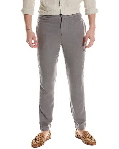 Onia Linen-blend Pant In Grey