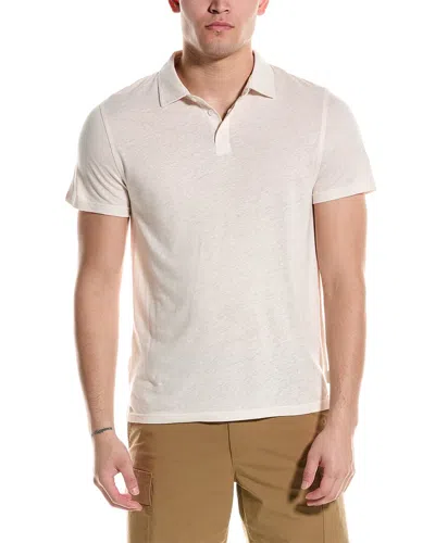 Onia Linen-blend Polo Shirt In Beige