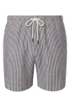 Onia Linen Blend Pull-on Shorts In Multi