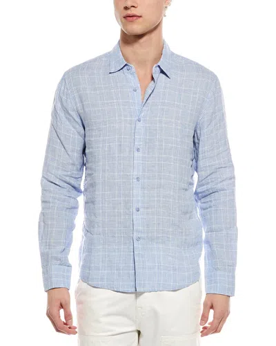 Onia Linen-blend Shirt In Blue