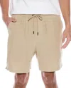 Onia Air Linen Pull-on Shorts 6 In Neutral