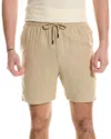 Onia Air Linen Pull-on Shorts 6 In Neutral