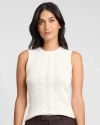 Onia Linen Cable Knit Tank In White