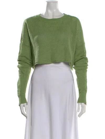 Pre-owned Onia Linen Crew Neck Sweater In Green
