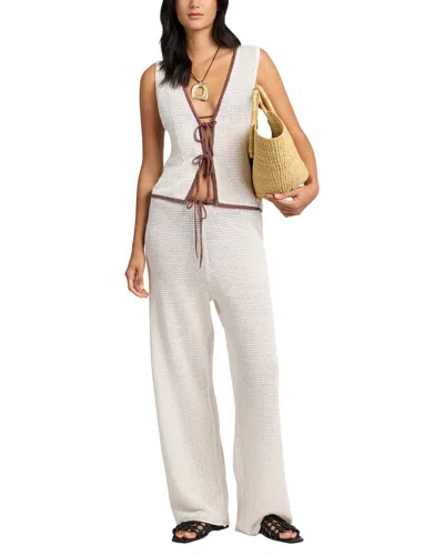 Onia Linen Drawstring Pant In Brown