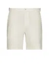 Onia Linen Fixed Waist Shorts In White
