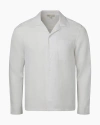 Onia Linen Home Long Sleeve Camp Shirt In White