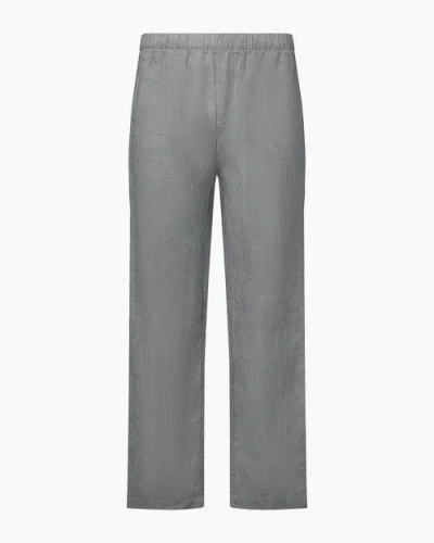 Onia Linen Home Pant In Deep Navy/white