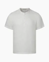 Onia Linen Home Short Sleeve Henley In White