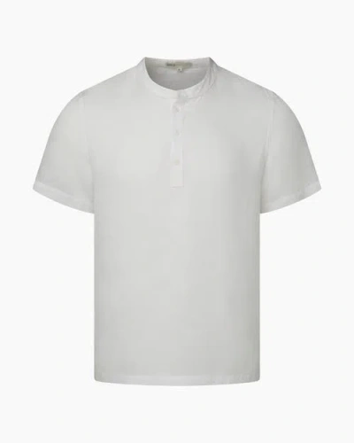 Onia Linen Home Short Sleeve Henley In White