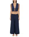 Onia Drawstring Linen-blend Wide-leg Pant