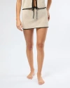 Onia Air Linen-blend Mini Skirt In Birch/black