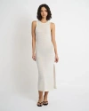 Onia Linen Knit Scoop Back Maxi Dress In White
