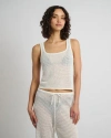 Onia Linen Knit Square Neck Tank In White