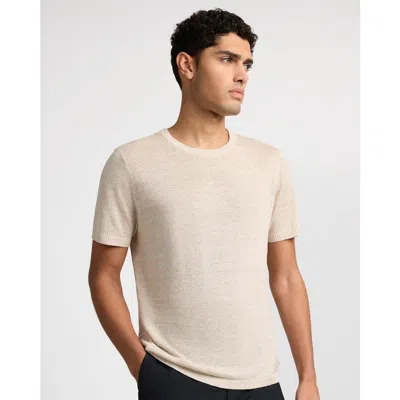 Onia Linen Knit Tee Shirt In Neutral