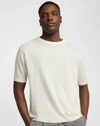 Onia Linen Knit T-shirt In White