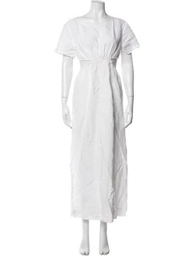 Pre-owned Onia Linen Long Dress In Neutrals