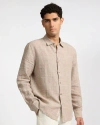 Onia Linen Long Sleeve Shirt In Neutral