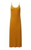 Onia Linen Maxi Sweater Dress In Yellow