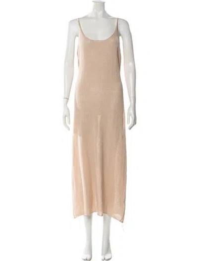 Pre-owned Onia Linen Midi Length Dress In Neutral