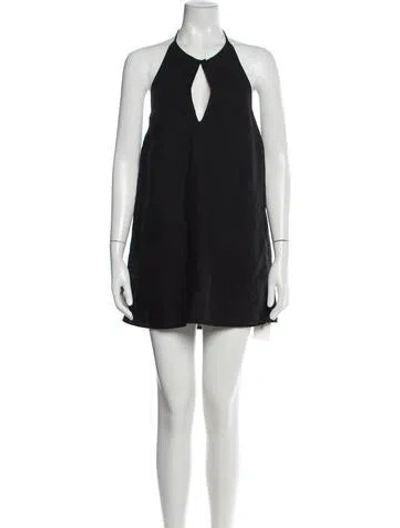 Pre-owned Onia Linen Mini Dress In Black