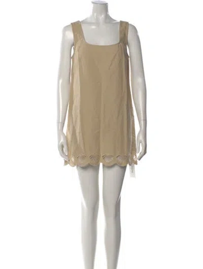 Pre-owned Onia Linen Mini Dress W/ Tags In Neutral