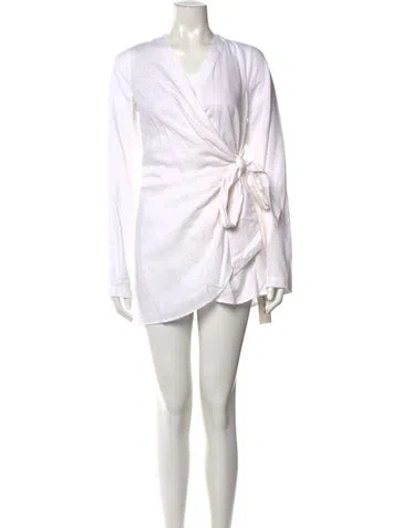 Pre-owned Onia Linen Mini Dress W/ Tags In Neutral