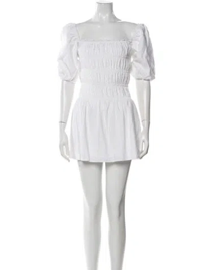 Pre-owned Onia Linen Mini Dress W/ Tags In White