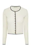 Onia Linen Rib Cardigan In Neutral