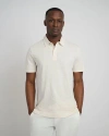 Onia Linen Sweater Polo In Egret