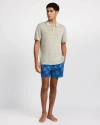Onia Linen Sweater Polo In Gray