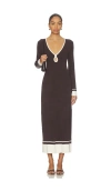 Onia Linen Tencel Maxi Dress In Brown
