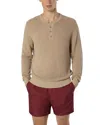 Onia Linen Henley Sweater In Tan