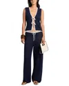 Onia Linen Tie Front Tank In Animal Print