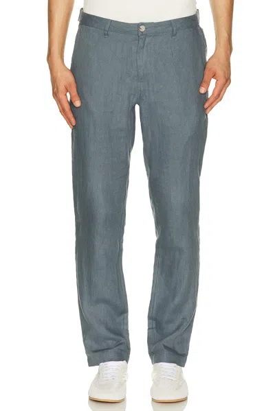 Onia Linen Trouser In Blue