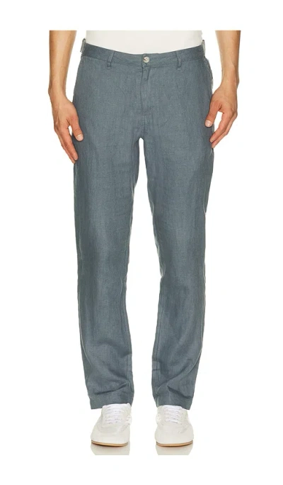 Onia Linen Trouser In Blue