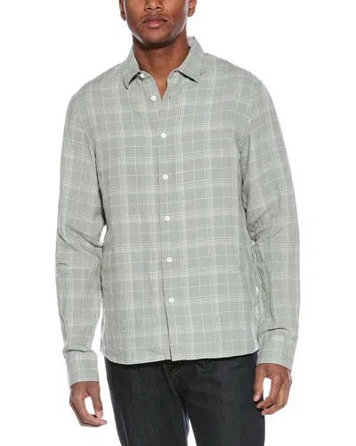 Onia Linen Woven Shirt In Green