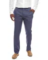 Onia Linen Blend Flat Front Pants In Blue
