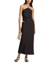 Onia Linen-blend Midi Skirt In Black