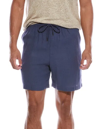 Onia Linen-blend Short In Blue