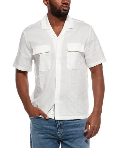 Onia Linen-blend Utility Shirt In White