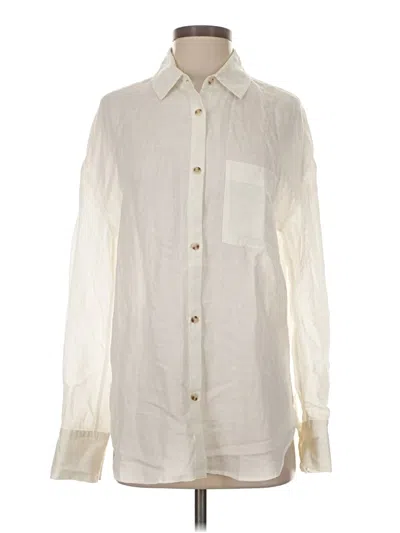 Pre-owned Onia Long Sleeve Button Down Shirt In White