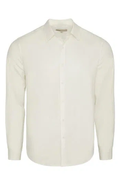 Onia Long Sleeve Linen Blend Button-up Shirt In White