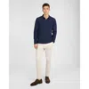 Onia Long Sleeve Pique Polo In Blue