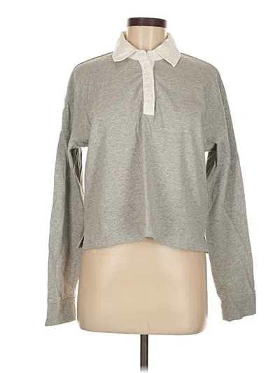Pre-owned Onia Long Sleeve Polo Shirt In Gray