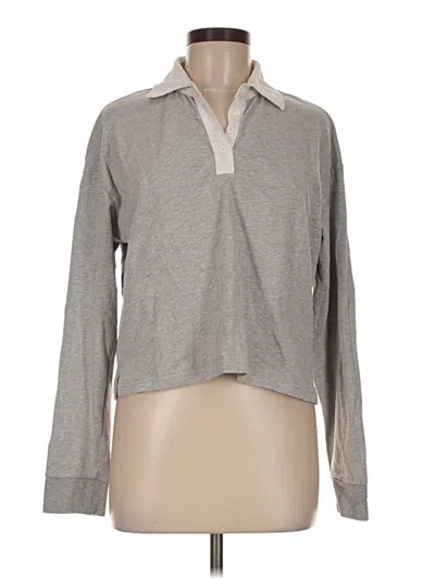 Pre-owned Onia Long Sleeve Polo Shirt In Gray