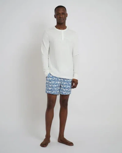 Onia Long Sleeve Slub Henley In White