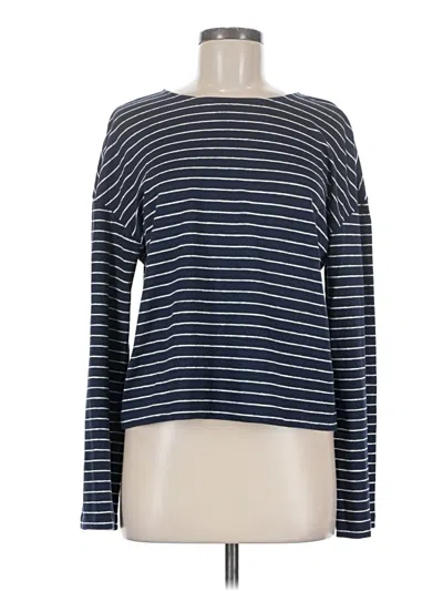 Pre-owned Onia Long Sleeve Top Blue Boatneck Tops