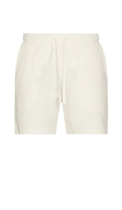 Onia Macro Waffle Pull-on Short 6 In White